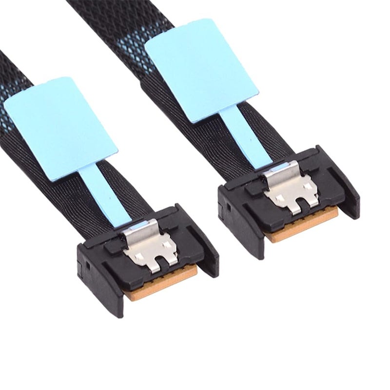Cablecc Mini Cool Edge IO MCIO PCI-E 4i 38Pin PCI-E 5.0 Male to MCIO 4i SFF-TA-1016 Extender Cable 50cm - Image 1
